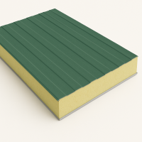 Стеновая сэндвич-панель с минеральной ватой 60 мм RAL 9006